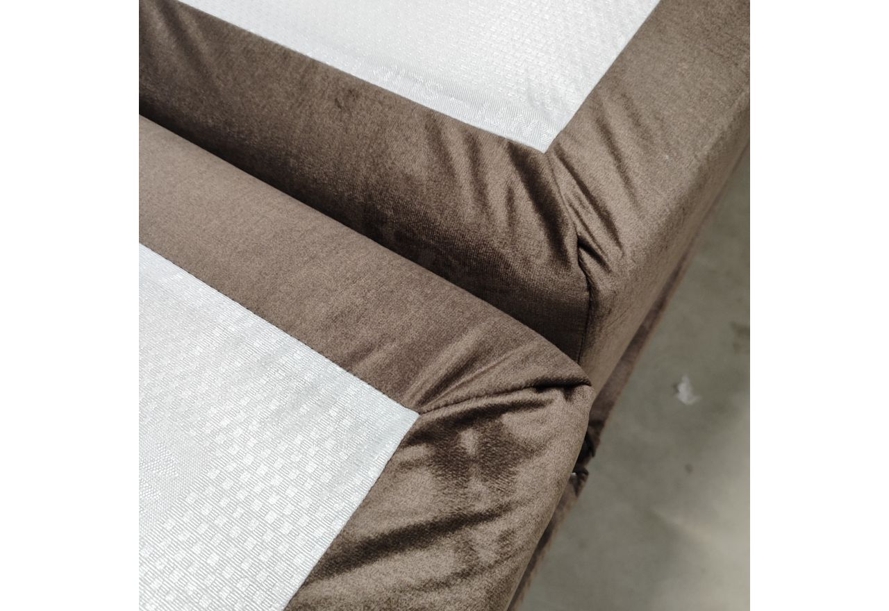 Łóżko kontynentalne bez wezgłowia BESS 200x200 - Monolith 15 - brązowy - OUTLETU