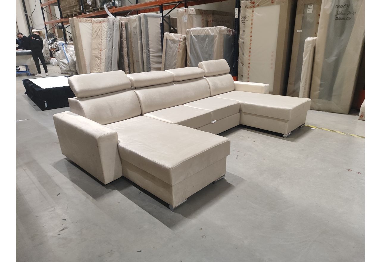 Narożnik FOX U - Monolith 02 - beżowy - OUTLETU