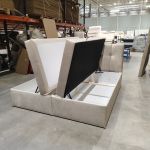 Łóżko kontynentalne RICO 180x200 - Monolith 02 - beżowy - OUTLETU