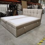 Łóżko kontynentalne RICO 180x200 - Monolith 02 - beżowy - OUTLETU