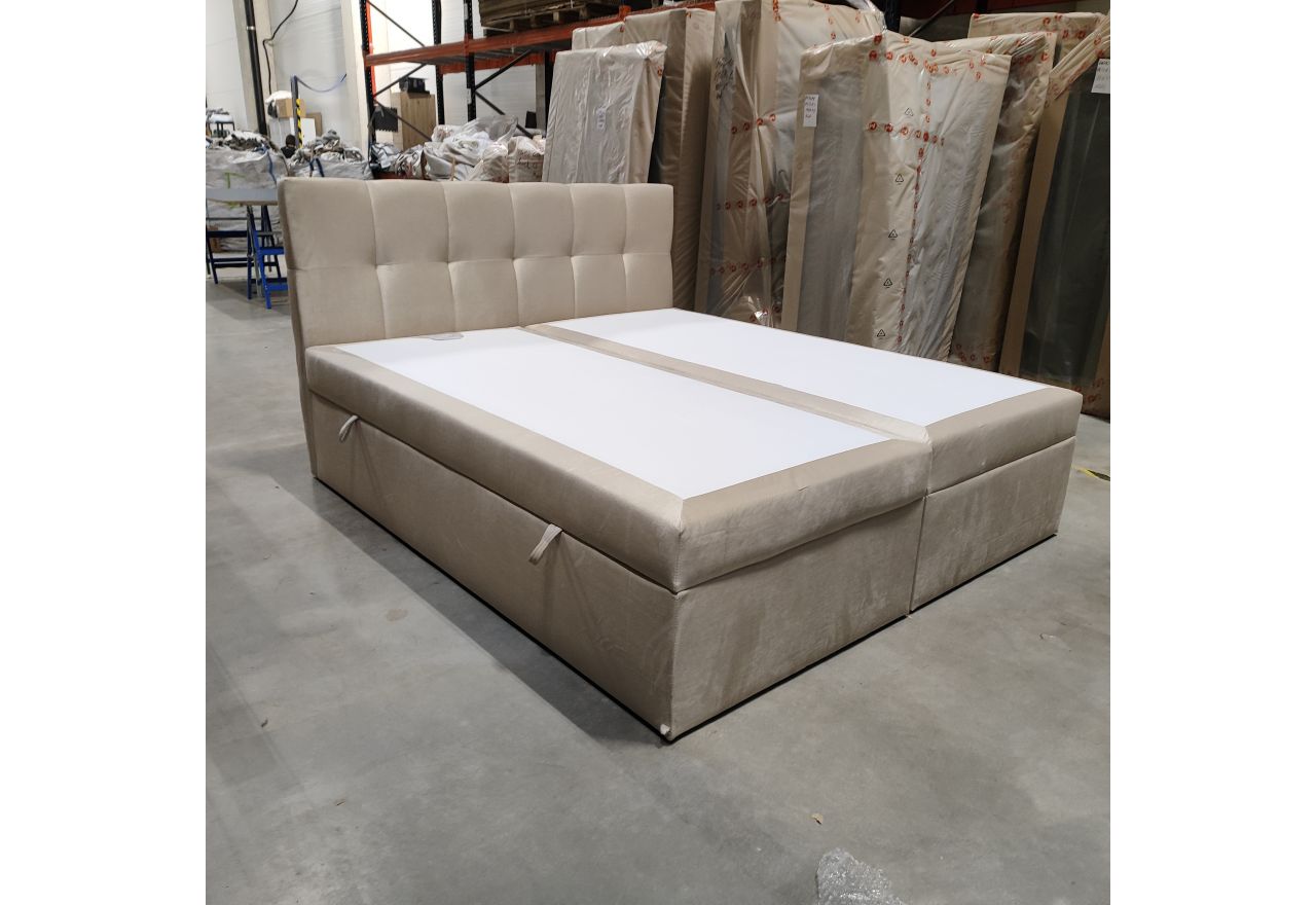 Łóżko kontynentalne RICO 180x200 - Monolith 02 - beżowy - OUTLETU