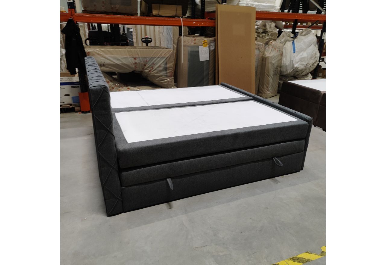 Łóżko kontynentalne MIREN KING DUO 200x200 - Matana 05 - ciemny szary - OUTLETU