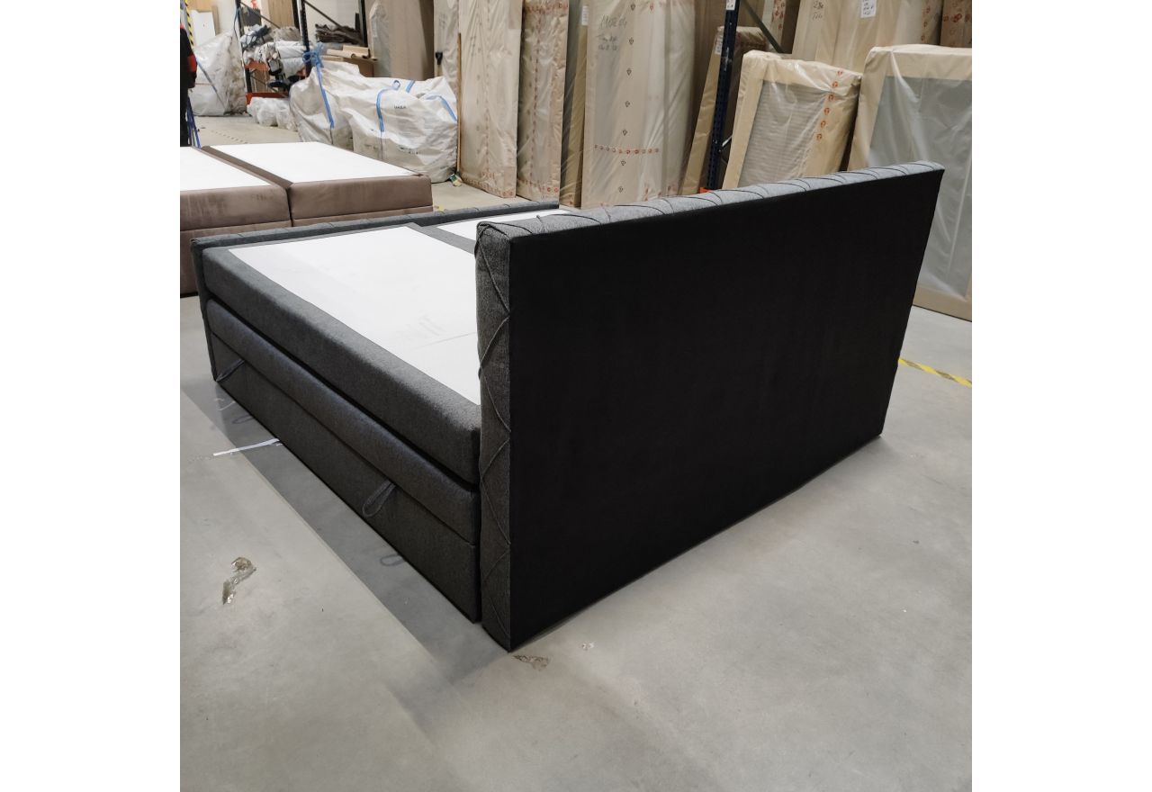 Łóżko kontynentalne MIREN KING DUO 200x200 - Matana 05 - ciemny szary - OUTLETU