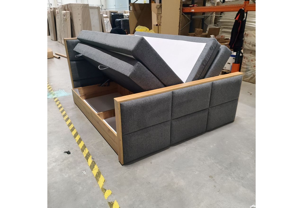 Łóżko kontynentalne ALBERO 2 KING DUO 180x200 - Matana 05 - ciemny szary - OUTLETU