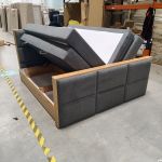 Łóżko kontynentalne ALBERO 2 KING DUO 180x200 - Matana 05 - ciemny szary - OUTLETU