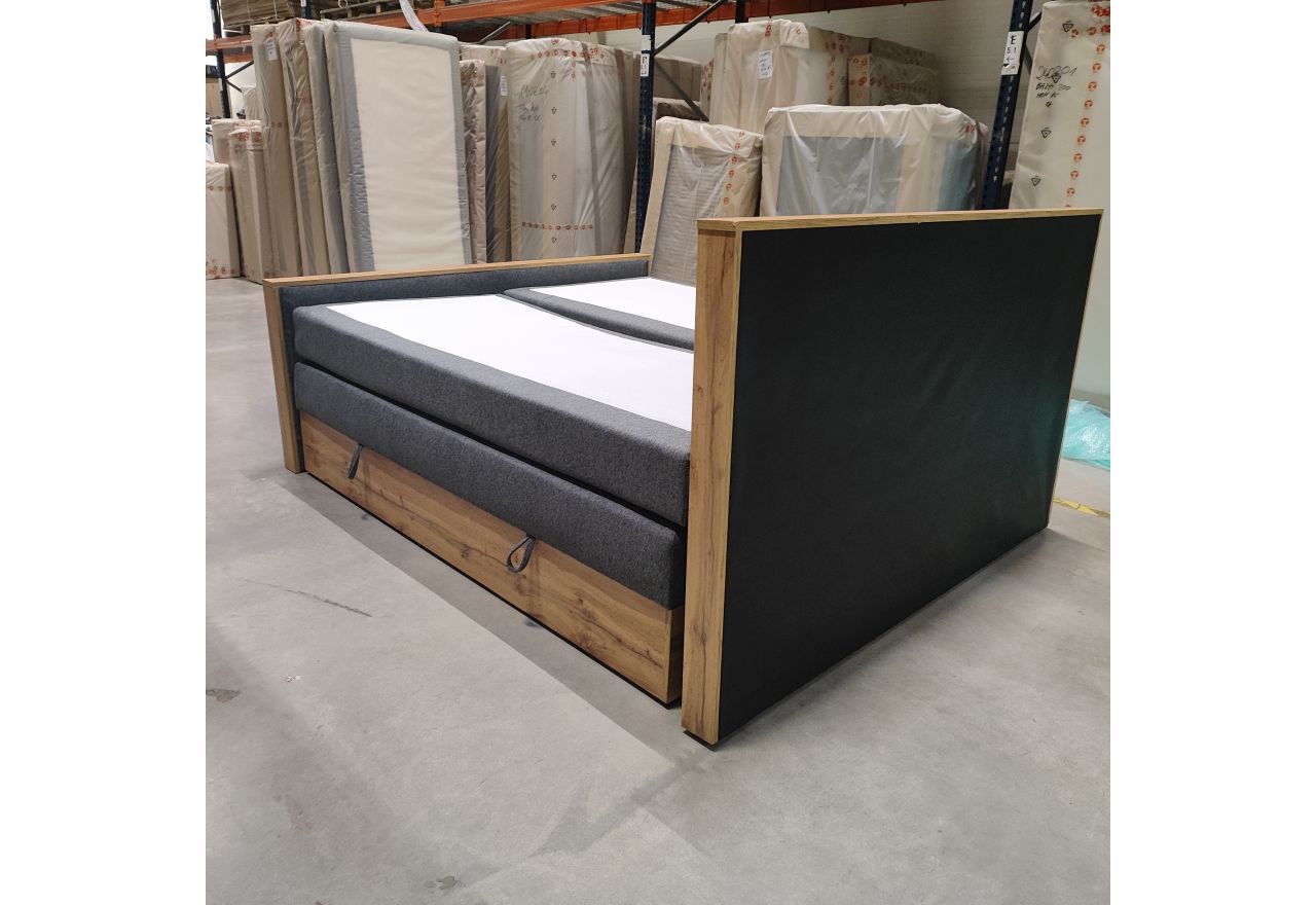 Łóżko kontynentalne ALBERO 2 KING DUO 180x200 - Matana 05 - ciemny szary - OUTLETU