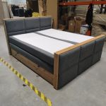 Łóżko kontynentalne ALBERO 2 KING DUO 180x200 - Matana 05 - ciemny szary - OUTLETU