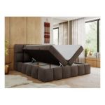 Łóżko kontynentalne NIRA 160x200 - Monolith 15 - brązowy - OUTLETU