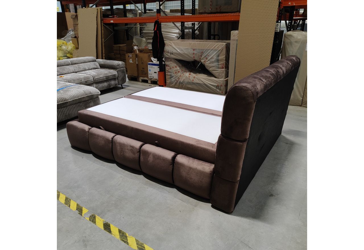 Łóżko kontynentalne NIRA 160x200 - Monolith 15 - brązowy - OUTLETU