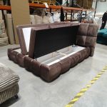 Łóżko kontynentalne NIRA 160x200 - Monolith 15 - brązowy - OUTLETU