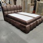 Łóżko kontynentalne NIRA 160x200 - Monolith 15 - brązowy - OUTLETU