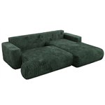 Narożnik - OVO L - strona prawa - zielony, sztruks