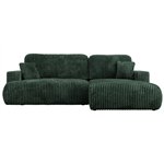 Narożnik - OVO L - strona prawa - zielony, sztruks