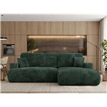 Narożnik - OVO L - strona prawa - zielony, sztruks