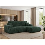 Narożnik - OVO L - strona prawa - zielony, sztruks