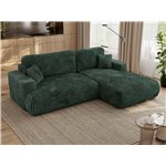 Narożnik - OVO L - strona prawa - zielony, sztruks