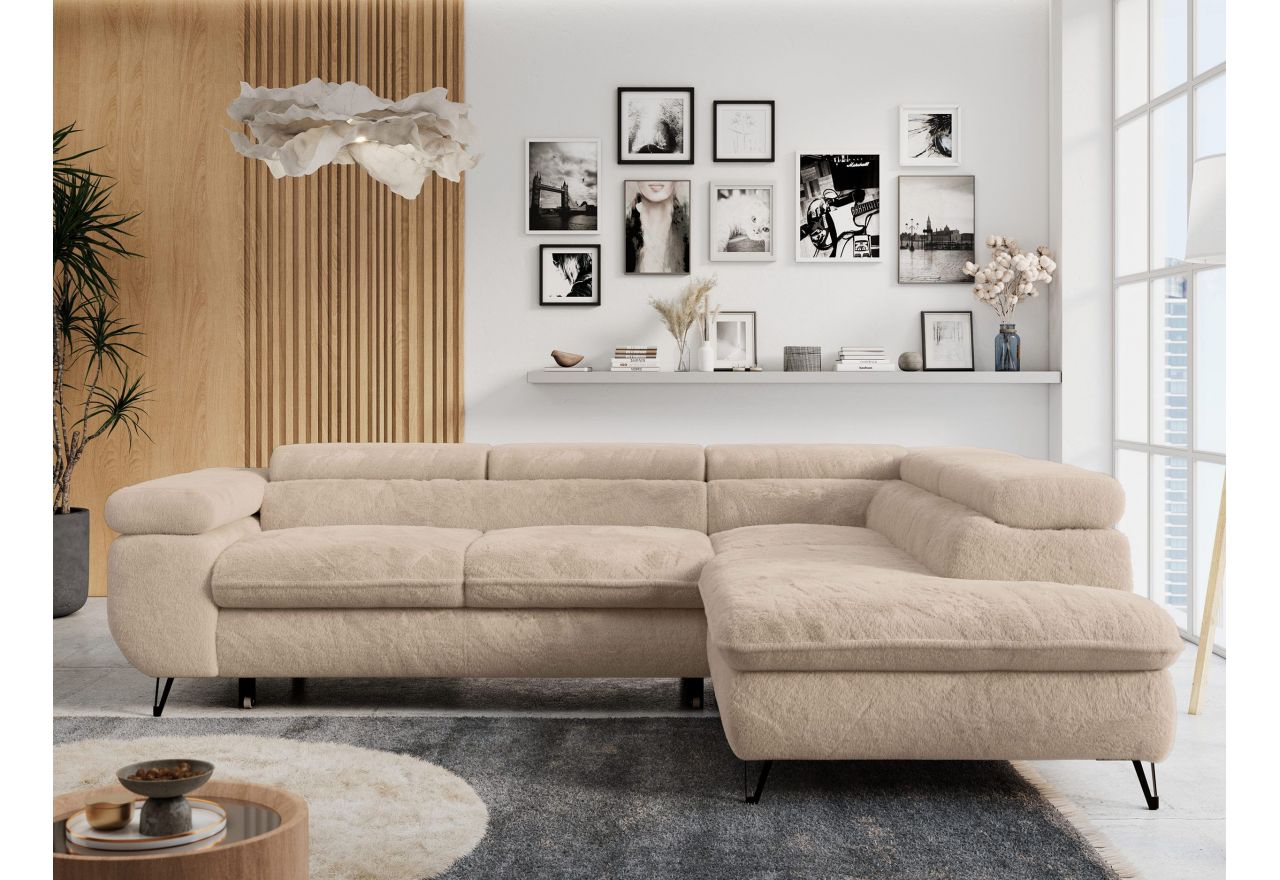 Narożnik PETER L - Lapit 29 - beżowy - OUTLET