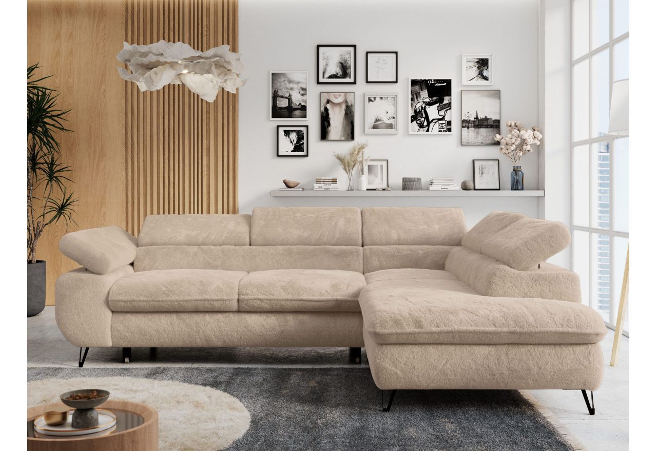 Narożnik PETER L - Lapit 29 - beżowy - OUTLET