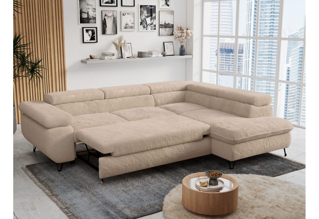 Narożnik PETER L - Lapit 29 - beżowy - OUTLET