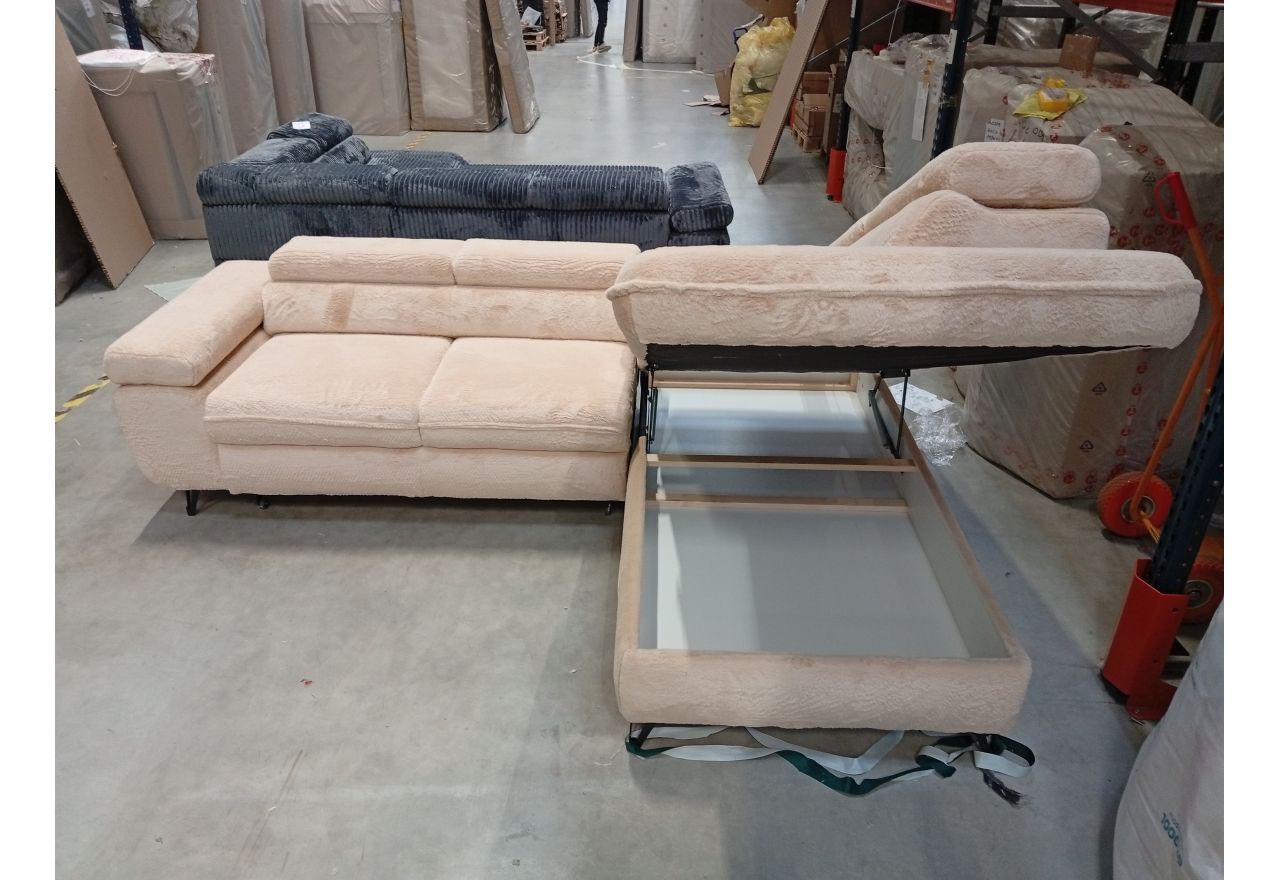 Narożnik PETER L - Lapit 29 - beżowy - OUTLET