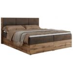 Łóżko kontynentalne ALBERO 2 180x200 - Monolith 15 - brązowy - OUTLET