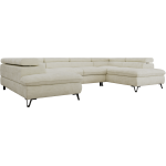 Narożnik PABLO U - uniwersalny - kremowy, szenil gładki