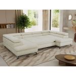 Narożnik PABLO U - uniwersalny - kremowy, szenil gładki