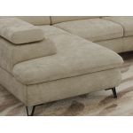 Narożnik PABLO U - uniwersalny - beżowy, szenil gładki