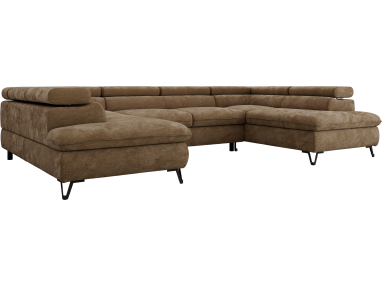 Narożnik PABLO U - uniwersalny - brązowy, szenil gładki