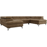 Narożnik PABLO U - uniwersalny - brązowy, szenil gładki