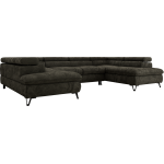 Narożnik PABLO U - uniwersalny - ciemnoszary, szenil gładki