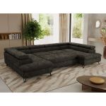 Narożnik PABLO U - uniwersalny - ciemnoszary, szenil gładki