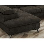 Narożnik PABLO U - uniwersalny - ciemnoszary, szenil gładki