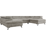 Narożnik PABLO U - uniwersalny - jasnoszary, szenil grubo tkany