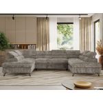 Narożnik PABLO U - uniwersalny - jasnobrązowy, sztruks