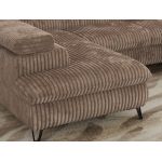 Narożnik PABLO U - uniwersalny - brązowy, sztruks