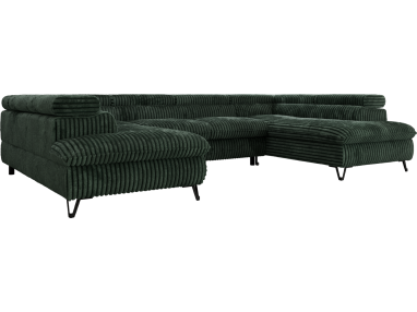 Narożnik PABLO U - uniwersalny - ciemnozielony, sztruks