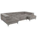 Narożnik PABLO U - uniwersalny - jasnoszary, sztruks