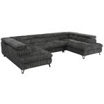 Narożnik PABLO U - uniwersalny - ciemnoszary, sztruks