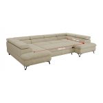 Narożnik PABLO U - uniwersalny - kremowy, struktura