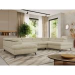 Narożnik PABLO U - uniwersalny - kremowy, struktura