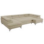 Narożnik PABLO U - uniwersalny - kremowy, struktura