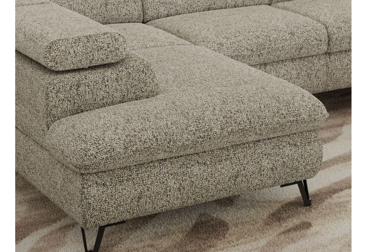 Narożnik PABLO U - uniwersalny - beżowy, struktura