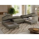 Narożnik PABLO U - uniwersalny - szary, struktura