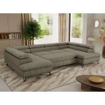 Narożnik PABLO U - uniwersalny - szary, struktura