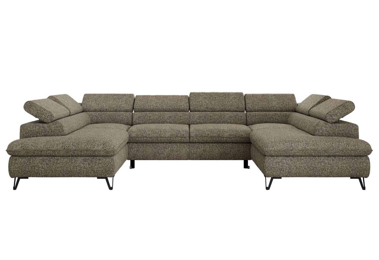 Narożnik PABLO U - uniwersalny - szary, struktura