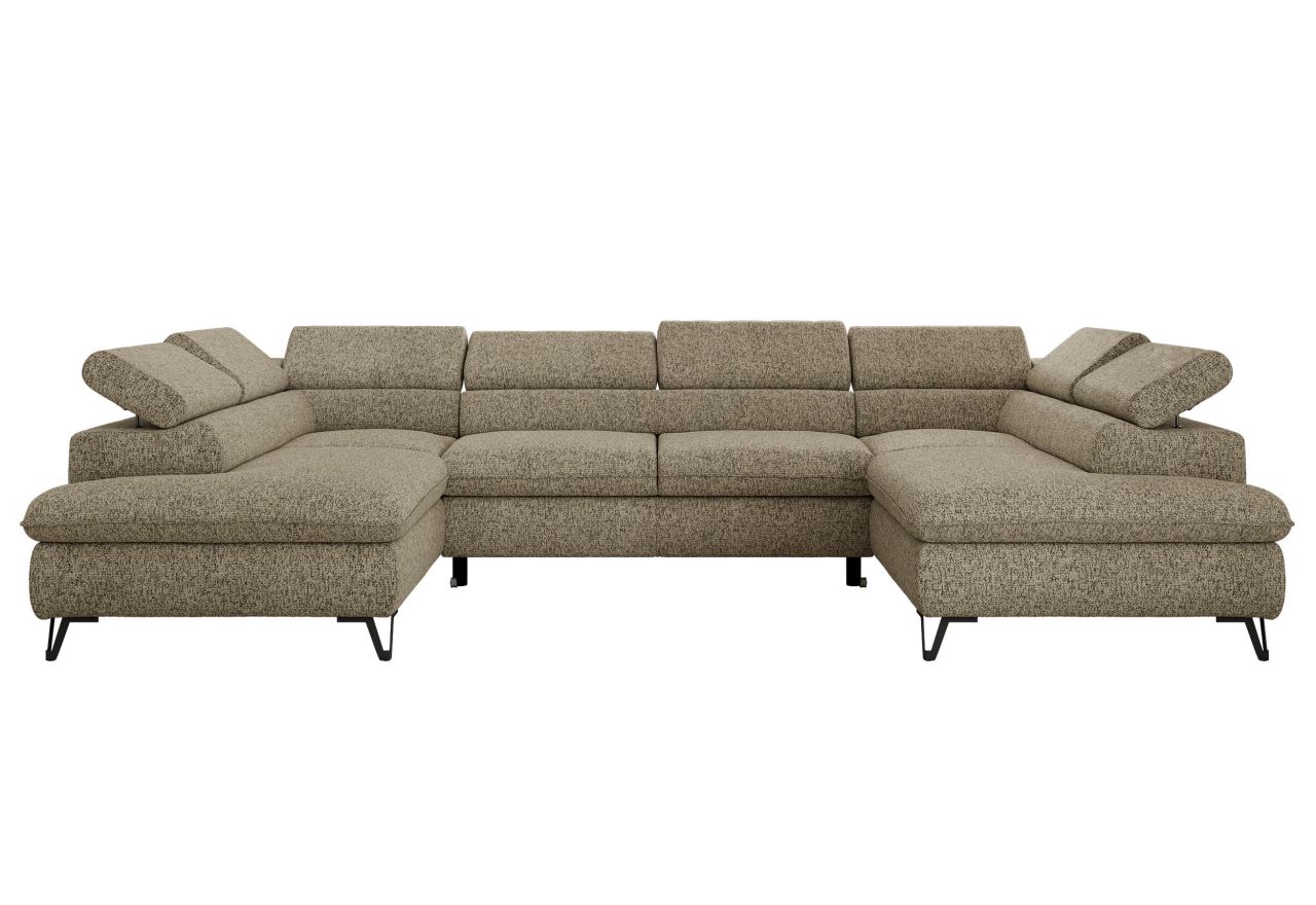 Narożnik PABLO U - uniwersalny - ciemnobeżowy, struktura