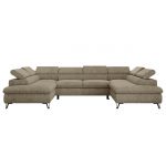 Narożnik PABLO U - uniwersalny - ciemnobeżowy, struktura