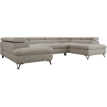 Narożnik PABLO U - uniwersalny - jasnoszary, struktura