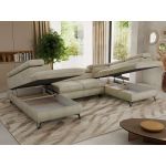 Narożnik PABLO U - uniwersalny - beżowy, welwet - topper T25